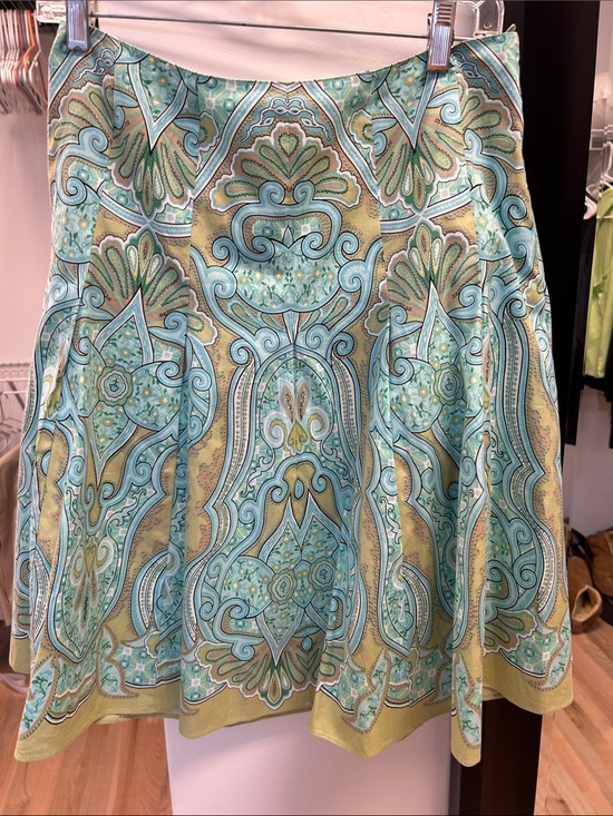 Talbots Dresses & Skirts - Talbots Paisley Print Skirt in Aqua and Lime